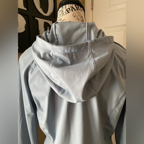 Yogalicious Lux Lightweight Cropped Athletic Hooded Full Zip Up - Light Blue - L - Picture 6 of 13